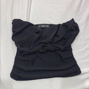 Strapless Black Top by Mango